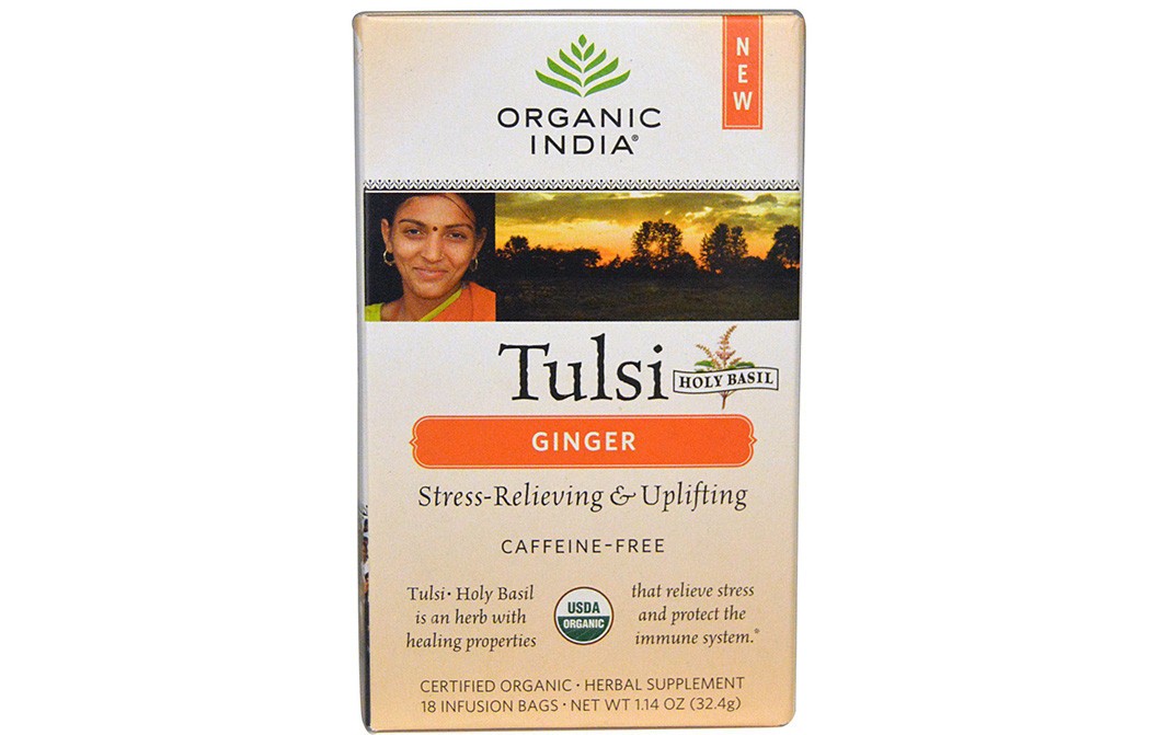Organic India Tulsi Holy Basil Ginger   Box  32.4 grams